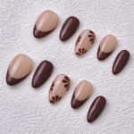 Handmade Press on Nails Brown Spring ManiTips