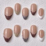 Handmade Press on Nails Brown Wave ManiTips