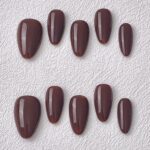 Handmade Press on Nails Chocolate Chocolate Short Almond ManiTips