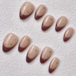 Handmade Press on Nails Chocolate Stars ManiTips