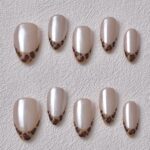 Handmade Press on Nails Chrome Leopard ManiTips