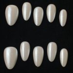 Handmade Press on Nails Chrome White ManiTips
