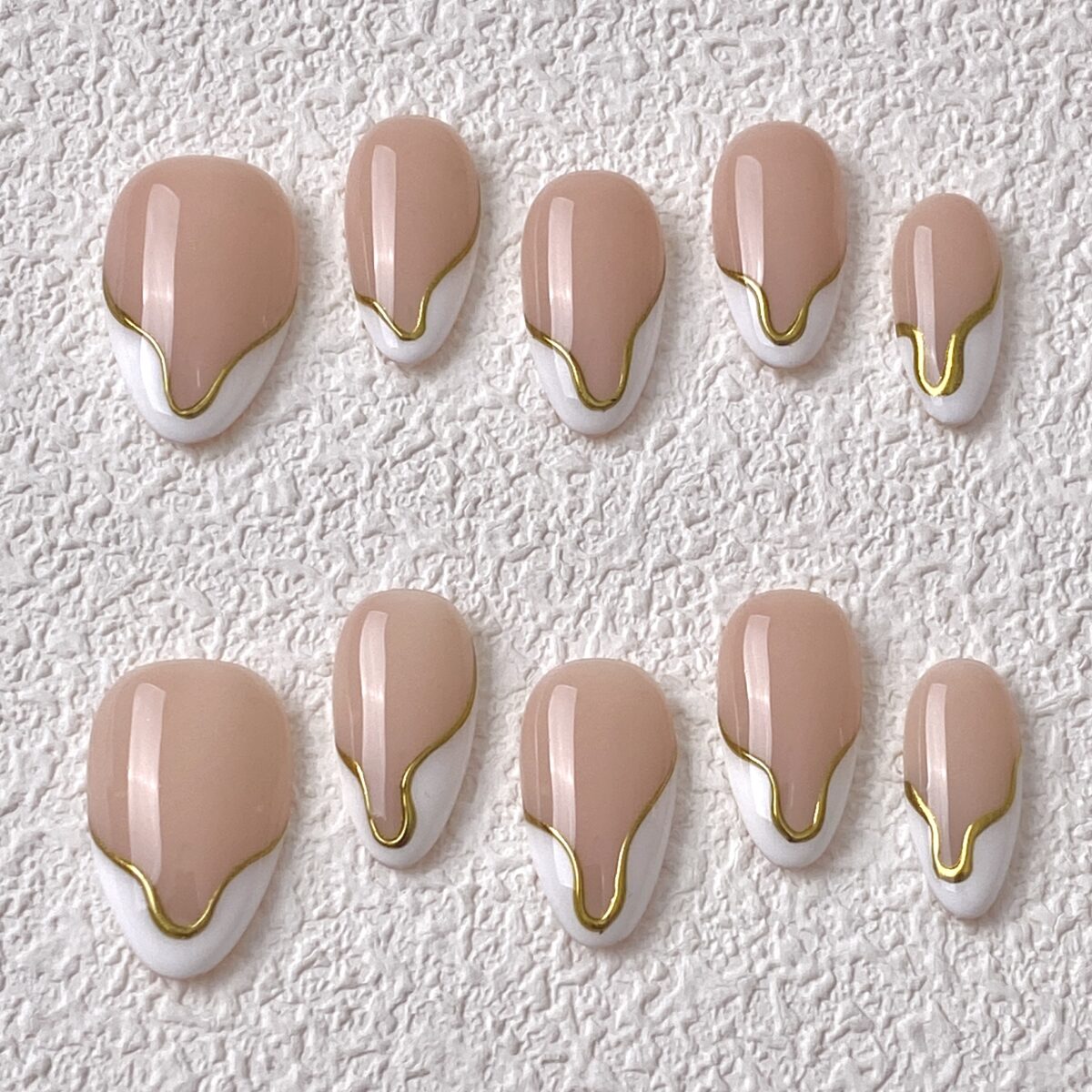 Handmade Press on Nails Curve French White ManiTips
