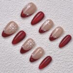 Handmade Press on Nails Snow Love ManiTips