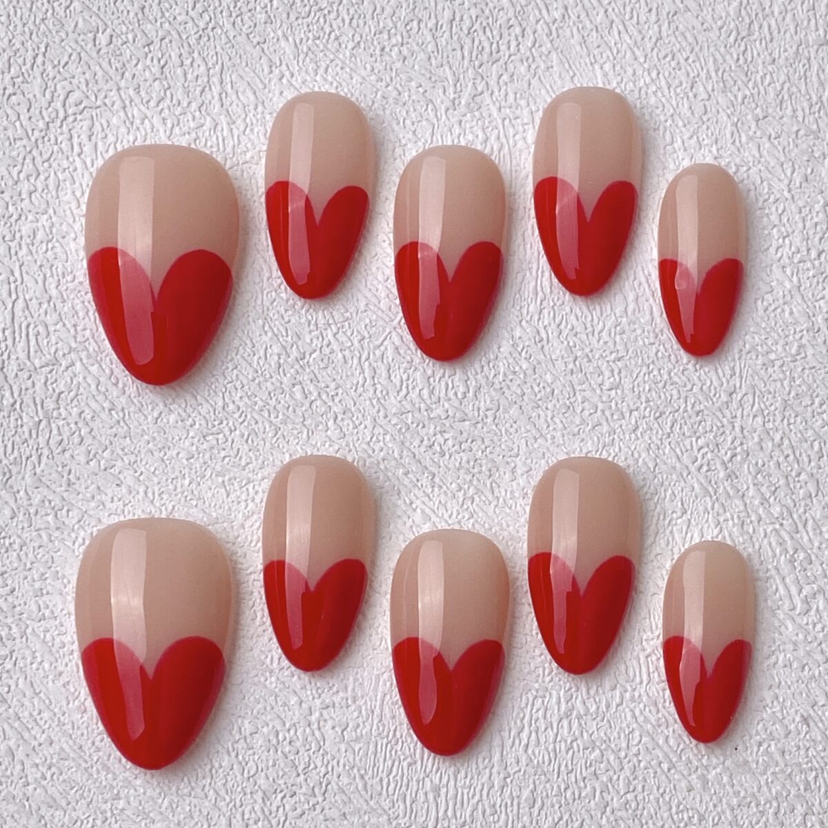 Handmade Press on Nails All Heart Best Press on Nails Natural Fake Nails from MANITIPS