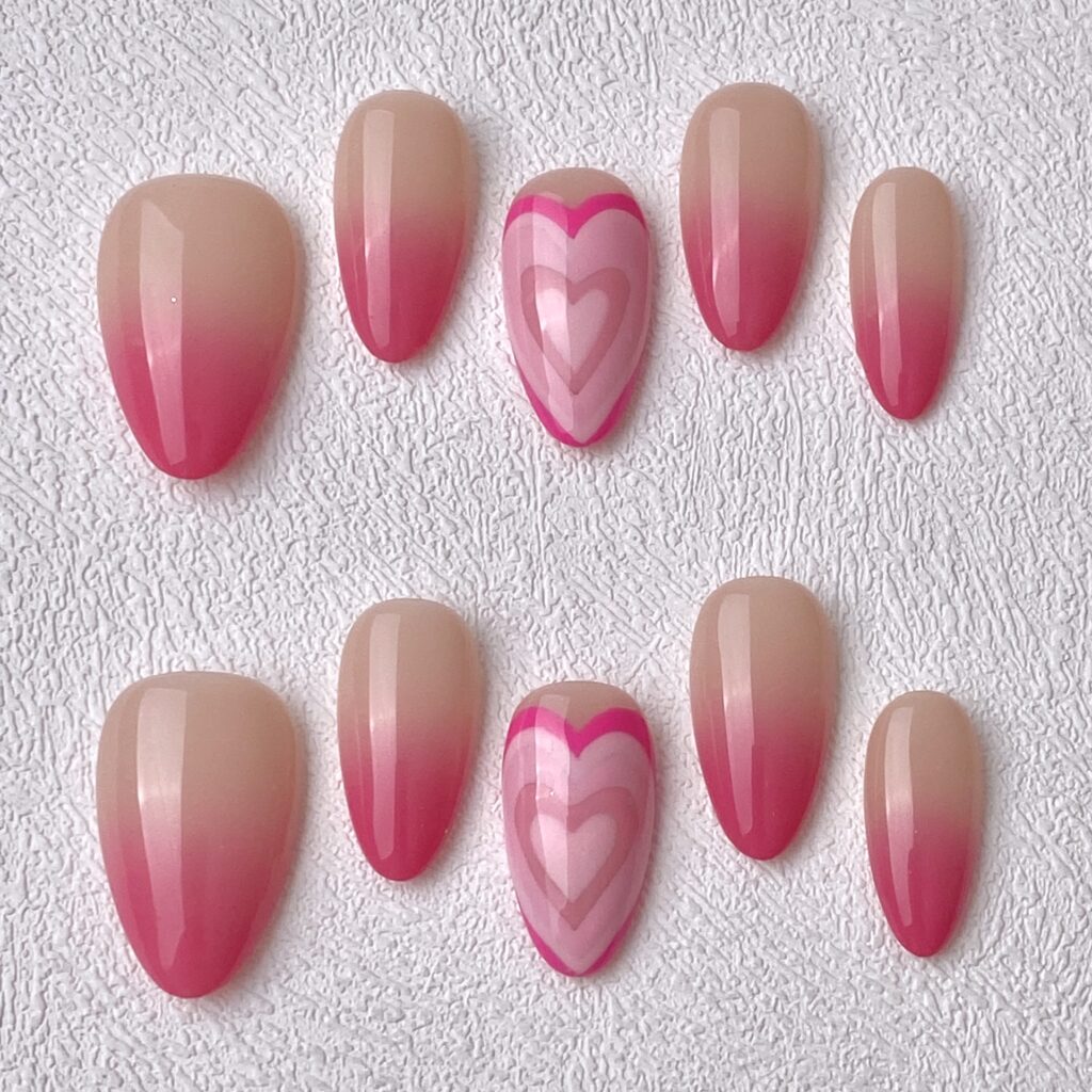 Handmade Press on Nails Blush Bloom Best Press on Nails Natural Fake Nails from MANITIPS