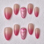 Handmade Press on Nails Blush Bloom Best Press on Nails Natural Fake Nails from MANITIPS