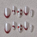 Handmade Press on Nails Pure Love Best Press on Nails Natural Fake Nails from MANITIPS