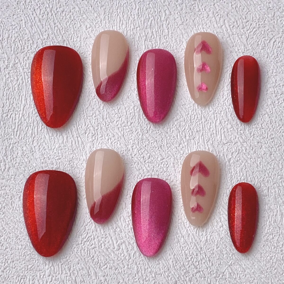 Handmade Press on Nails Rosy Whispers Best Press on Nails Natural Fake Nails from MANITIPS